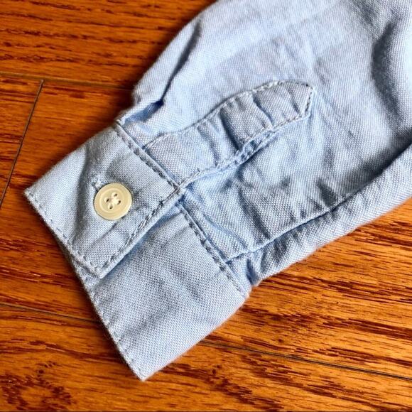 CHEROKEE Long Sleeve Button Down Blue Shirt Baby Boy Size 12 Months - Picture 3 of 5